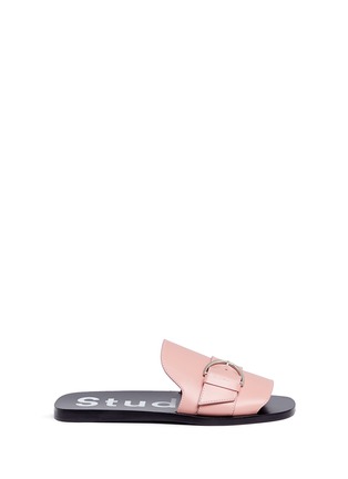 Main View - Click To Enlarge - ACNE STUDIOS - Buckle leather slide sandals