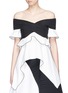 Main View - Click To Enlarge - PROENZA SCHOULER - Off-shoulder pleated ruffled crepe top