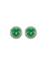 Main View - Click To Enlarge - SAMUEL KUNG - Diamond jade 18k white gold stud earrings