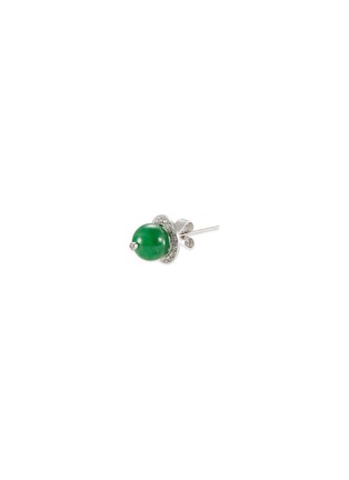 Figure View - Click To Enlarge - SAMUEL KUNG - Diamond jade 18k white gold stud earrings