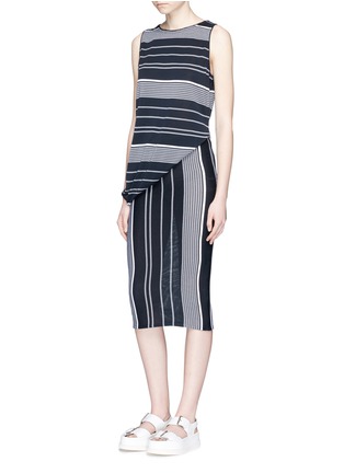 Figure View - Click To Enlarge - STELLA MCCARTNEY - Stripe sleeveless knit dress