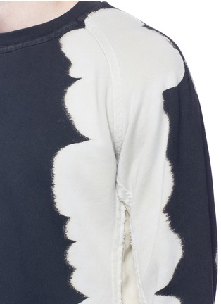 Detail View - Click To Enlarge - HAIDER ACKERMANN - Bleached print raw edge sweatshirt