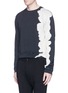 Front View - Click To Enlarge - HAIDER ACKERMANN - Bleached print raw edge sweatshirt