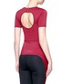 Back View - Click To Enlarge - PARTICLE FEVER - Cutout back mesh trim performance jersey T-shirt