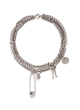 Main View - Click To Enlarge - ALEXANDER MCQUEEN - Assorted charm curb chain necklace