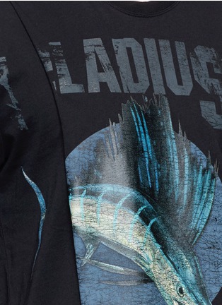 Detail View - Click To Enlarge - MAISON MARGIELA - Swordfish print overlay T-shirt