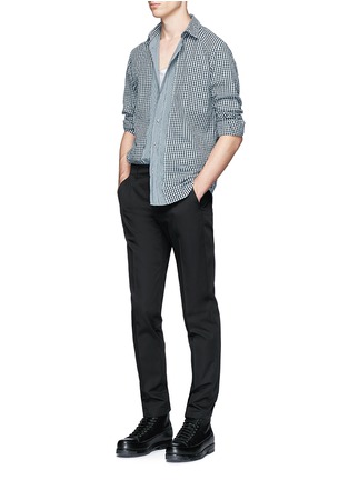 Figure View - Click To Enlarge - MAISON MARGIELA - Side adjuster cotton chinos