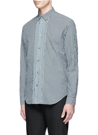Front View - Click To Enlarge - MAISON MARGIELA - Check raw edge placket shirt
