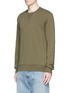 Front View - Click To Enlarge - MAISON MARGIELA - Leather elbow patch sweatshirt