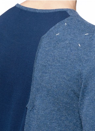 Detail View - Click To Enlarge - MAISON MARGIELA - Asymmetric cotton-wool cardigan
