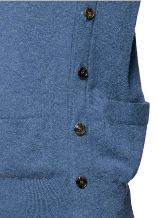 Detail View - Click To Enlarge - MAISON MARGIELA - Asymmetric cotton-wool cardigan