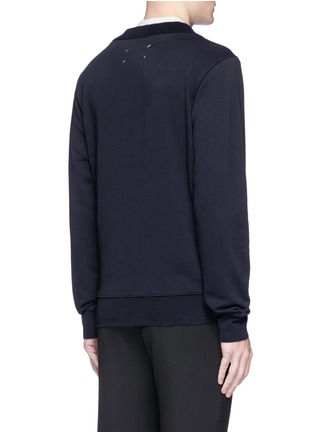 Back View - Click To Enlarge - MAISON MARGIELA - Layered V-neck sweatshirt