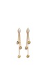 Main View - Click To Enlarge - XIAO WANG - 'Gravity' diamond opal stone 14k yellow gold earrings