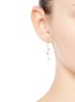 Figure View - Click To Enlarge - XIAO WANG - 'Gravity' diamond opal stone 14k yellow gold earrings