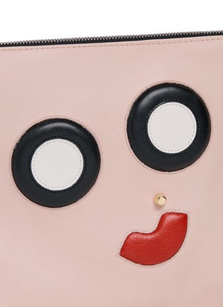 Detail View - Click To Enlarge - A-ESQUE - 'Face-Up' midi leather pouch