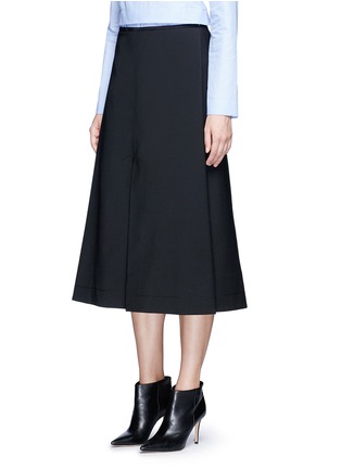 Front View - Click To Enlarge - ELLERY - 'Fastrada' pleat virgin wool blend skirt