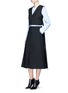 Figure View - Click To Enlarge - ELLERY - 'Fastrada' pleat virgin wool blend skirt