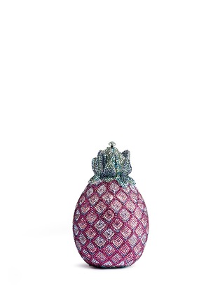Back View - Click To Enlarge - JUDITH LEIBER - 'Pineapple' crystal pavé minaudière