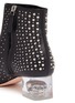 Detail View - Click To Enlarge - ALEXANDER MCQUEEN - Floating skull heel stud leather boots