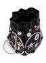 Detail View - Click To Enlarge - ALEXANDER MCQUEEN - Obession charm crystal embroidered leather bucket bag