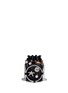 Main View - Click To Enlarge - ALEXANDER MCQUEEN - Obession charm crystal embroidered leather bucket bag