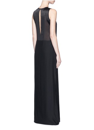 Back View - Click To Enlarge - ELIZABETH AND JAMES - 'Cody' silk satin bodice crepe gown