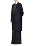 Figure View - Click To Enlarge - ELIZABETH AND JAMES - 'Cody' silk satin bodice crepe gown