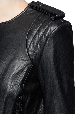 Detail View - Click To Enlarge - ELIZABETH AND JAMES - 'Ollie' lambskin leather motorcycle jacket