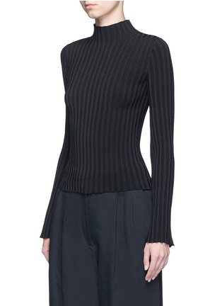 Front View - Click To Enlarge - ELIZABETH AND JAMES - 'Lenny' slim turtleneck rib knit sweater