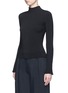 Front View - Click To Enlarge - ELIZABETH AND JAMES - 'Lenny' slim turtleneck rib knit sweater