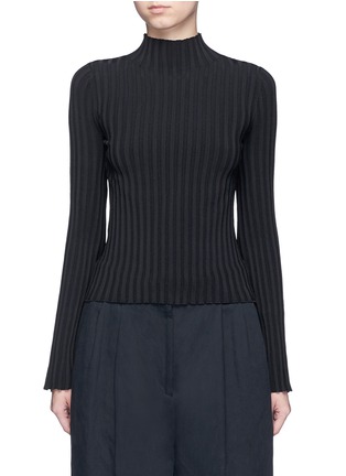 Main View - Click To Enlarge - ELIZABETH AND JAMES - 'Lenny' slim turtleneck rib knit sweater