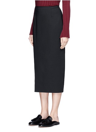 Front View - Click To Enlarge - ELIZABETH AND JAMES - 'Theo' front vent darted pencil skirt