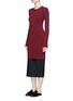Figure View - Click To Enlarge - ELIZABETH AND JAMES - 'Theo' front vent darted pencil skirt