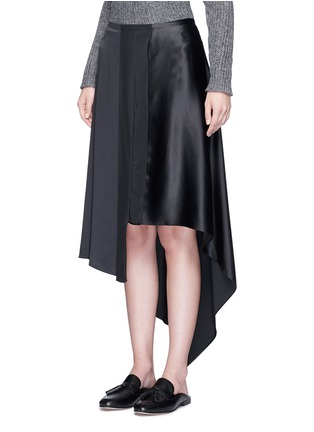 Front View - Click To Enlarge - ELIZABETH AND JAMES - 'Sydney' asymmetric handkerchief hem silk skirt