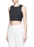 Front View - Click To Enlarge - ELIZABETH AND JAMES - 'Bowen' darted cropped top