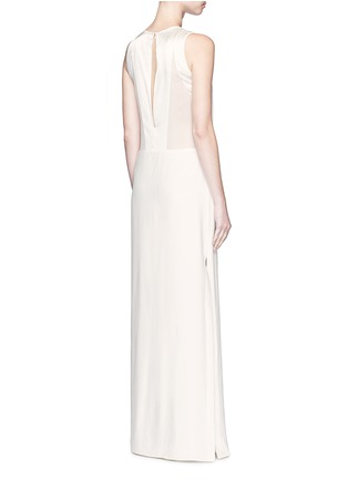 Back View - Click To Enlarge - ELIZABETH AND JAMES - 'Cody' silk satin bodice crepe gown