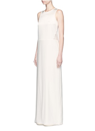 Front View - Click To Enlarge - ELIZABETH AND JAMES - 'Cody' silk satin bodice crepe gown