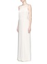 Front View - Click To Enlarge - ELIZABETH AND JAMES - 'Cody' silk satin bodice crepe gown