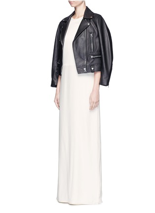 Figure View - Click To Enlarge - ELIZABETH AND JAMES - 'Cody' silk satin bodice crepe gown
