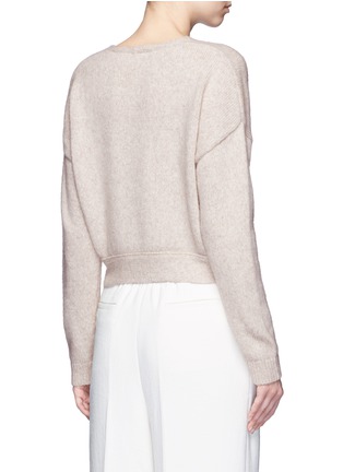 Back View - Click To Enlarge - ELIZABETH AND JAMES - 'Barrett' tie front cropped back wool sweater