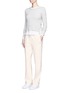 Figure View - Click To Enlarge - ELIZABETH AND JAMES - 'Collier' satin stripe crepe track pants