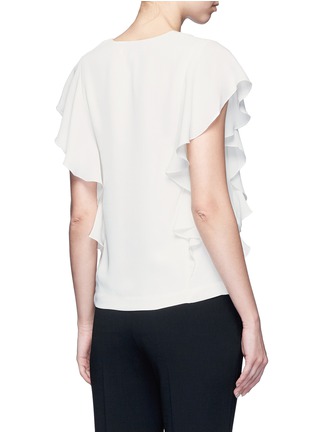 Back View - Click To Enlarge - ELIZABETH AND JAMES - 'Stella' ruffled butterfly sleeve crepe top
