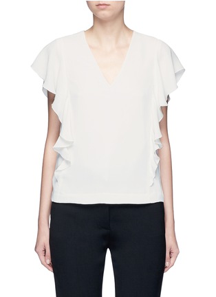 Main View - Click To Enlarge - ELIZABETH AND JAMES - 'Stella' ruffled butterfly sleeve crepe top