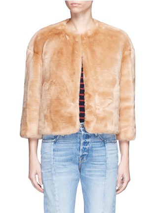 Main View - Click To Enlarge - ELIZABETH AND JAMES - 'Sawyer' faux fur cropped jacket