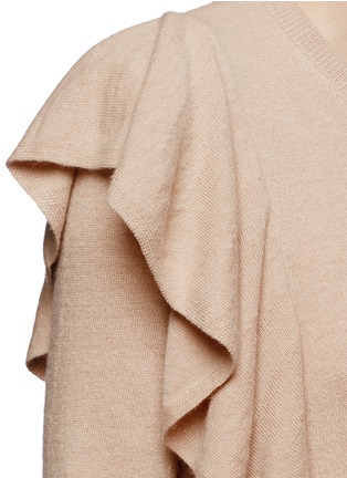 Detail View - Click To Enlarge - ELIZABETH AND JAMES - 'Orly' ruffle shoulder wool-cashmere sweater