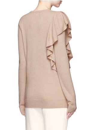 Back View - Click To Enlarge - ELIZABETH AND JAMES - 'Orly' ruffle shoulder wool-cashmere sweater