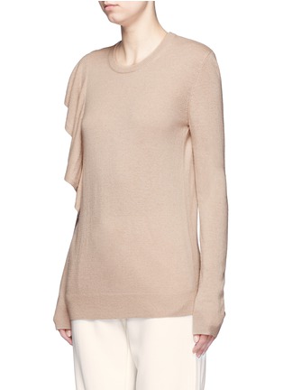 Front View - Click To Enlarge - ELIZABETH AND JAMES - 'Orly' ruffle shoulder wool-cashmere sweater