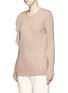 Front View - Click To Enlarge - ELIZABETH AND JAMES - 'Orly' ruffle shoulder wool-cashmere sweater