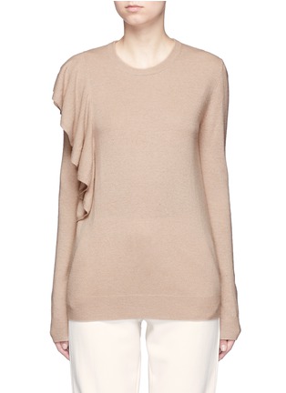 Main View - Click To Enlarge - ELIZABETH AND JAMES - 'Orly' ruffle shoulder wool-cashmere sweater