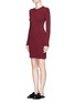 Front View - Click To Enlarge - ELIZABETH AND JAMES - 'Penny' slim rib knit dress